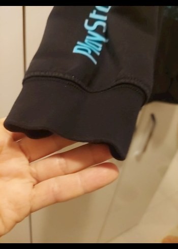 10 Yaş Beden Erkek Çocuk Siyah Kapüşonlu Sweatshirt