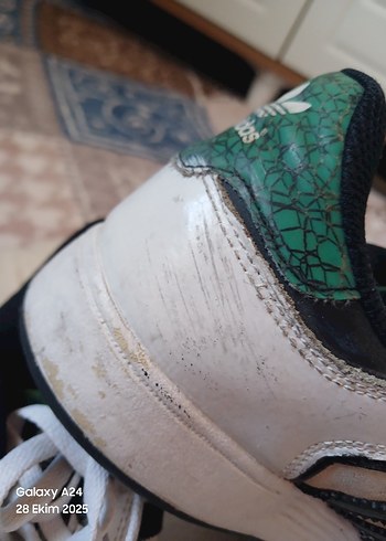 Beyaz Siyah Çizgili Bağcıklı erkek Spor Ayakkabı - Görsel 5