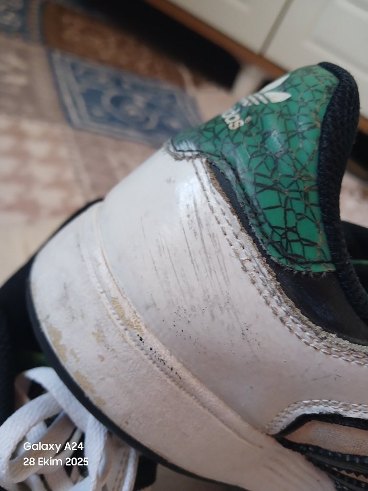 Beyaz Siyah Çizgili Bağcıklı erkek Spor Ayakkabı - Görsel 5