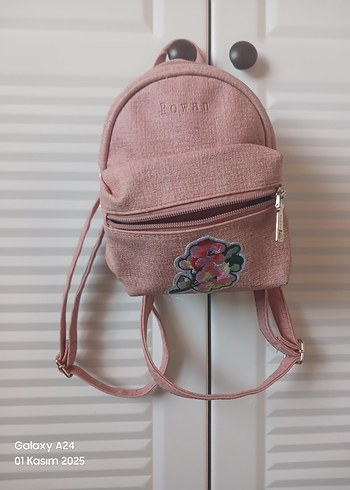 Pembe Nakışlı Fermuarlı çocuk Sırt Çantası - Görsel 4