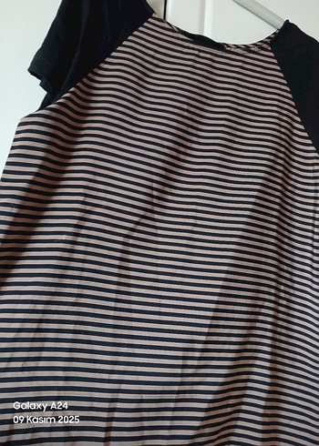 Çizgili Loose Fit Hamile Tişörtü - Görsel 3