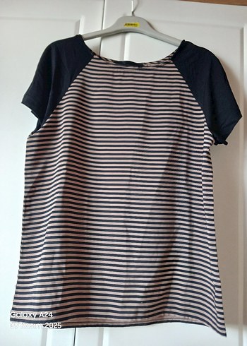 Çizgili Loose Fit Hamile Tişörtü - Görsel 2