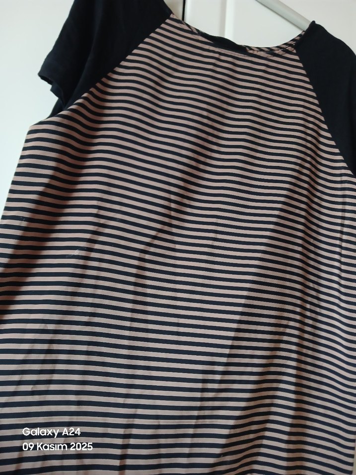 Çizgili Loose Fit Hamile Tişörtü - Görsel 3