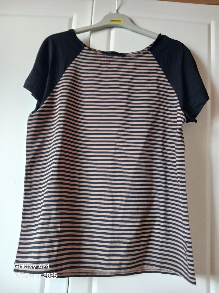 Çizgili Loose Fit Hamile Tişörtü - Görsel 2