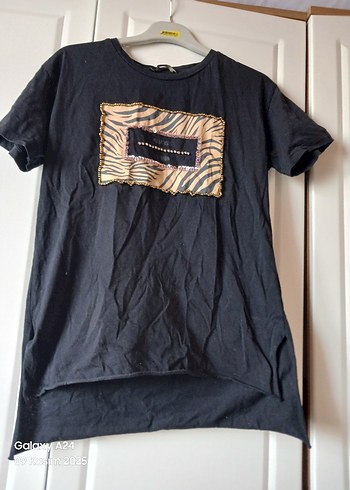 Kısa Kollu Siyah Hamile Tişörtü - Görsel 4