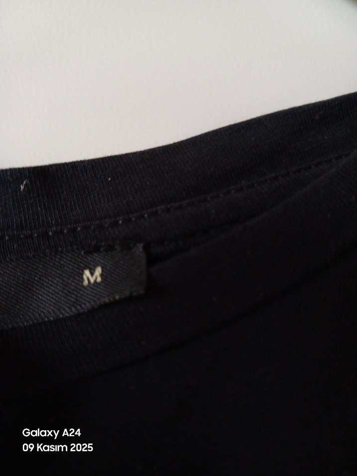 Kısa Kollu Siyah Hamile Tişörtü - Görsel 2