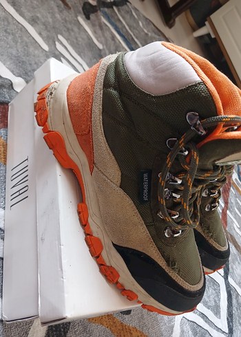 Kamuflaj Desenli Gri Outdoor Botlar - Görsel 7