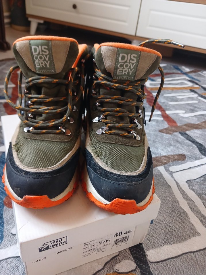 Kamuflaj Desenli Gri Outdoor Botlar - Görsel 2