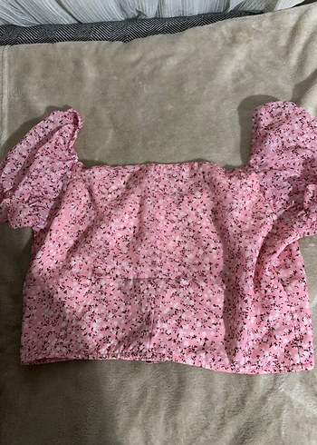 Düğmeli Pembe Mini Bluz - Görsel 3