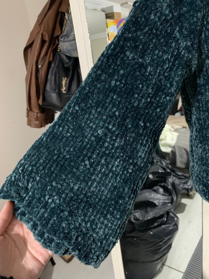 Gri Kadın Triko Balıkçı Yaka Kazak - Görsel 3