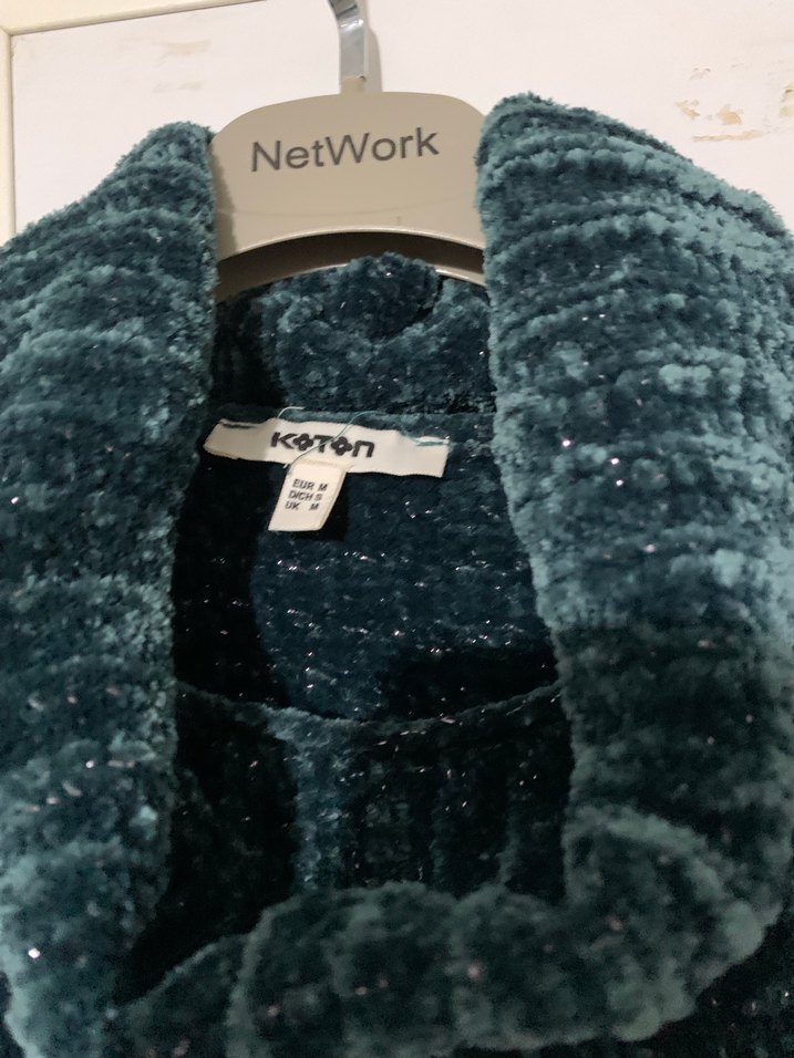 Gri Kadın Triko Balıkçı Yaka Kazak - Görsel 2