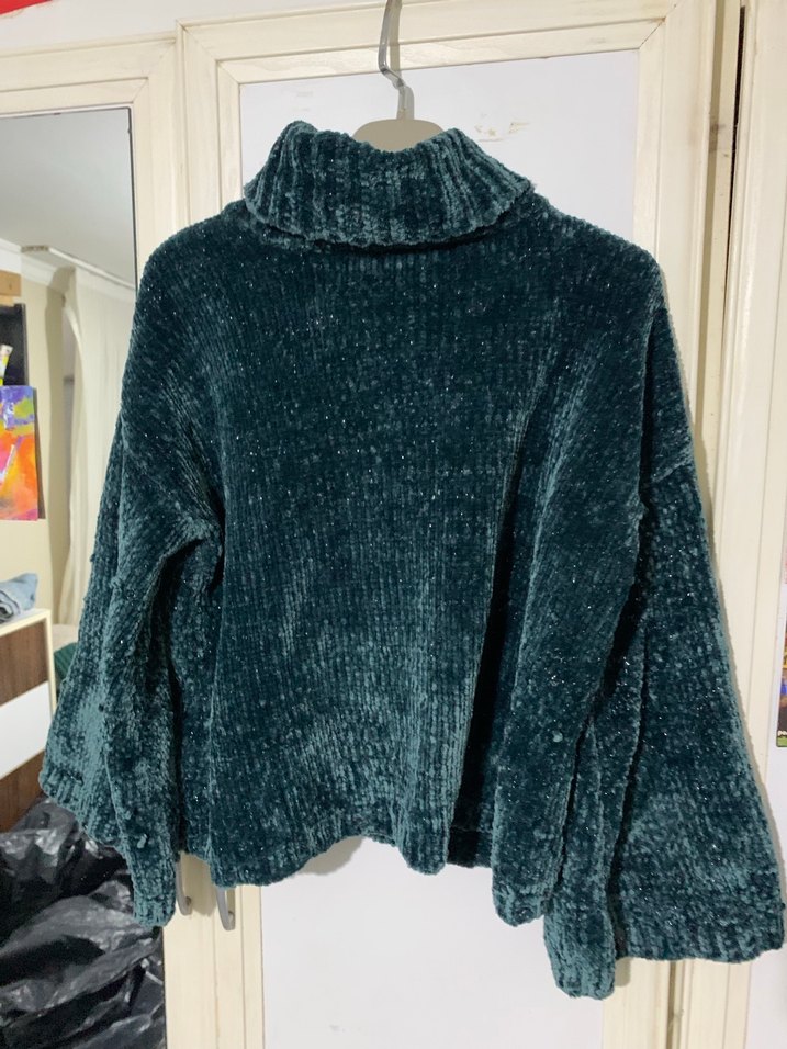 Gri Kadın Triko Balıkçı Yaka Kazak - Görsel 4