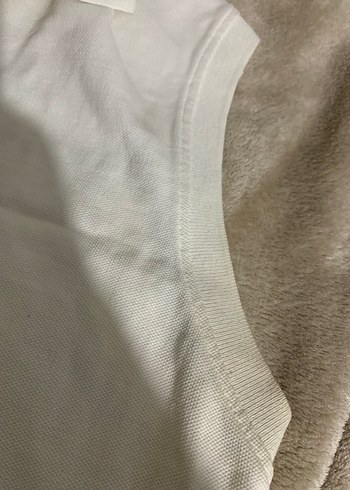 Kadın Beyaz Kolsuz Polo Yaka Midi crop - Görsel 2