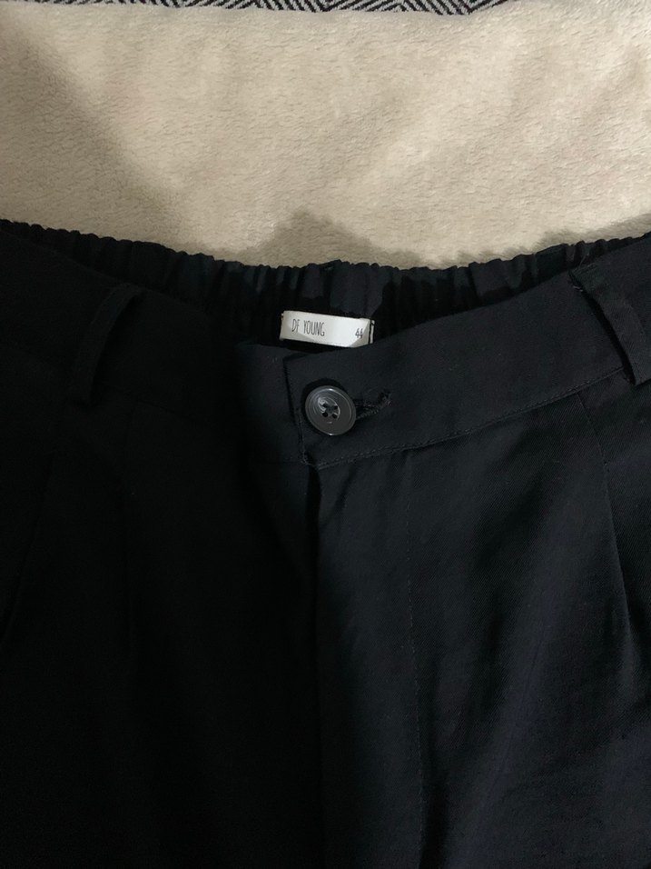 Siyah Salaş Kumaş Pantolon - Görsel 3