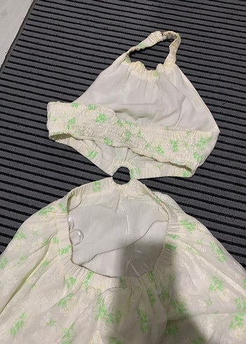 Detaylı Beyaz Bohem Uzun Elbise - Görsel 7