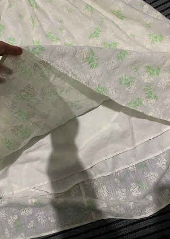 Detaylı Beyaz Bohem Uzun Elbise - Görsel 2