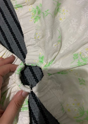 Detaylı Beyaz Bohem Uzun Elbise - Görsel 4