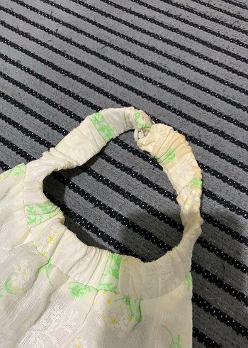 Detaylı Beyaz Bohem Uzun Elbise - Görsel 5