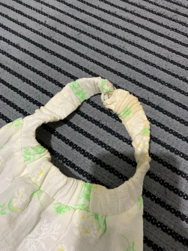 Detaylı Beyaz Bohem Uzun Elbise - Görsel 5