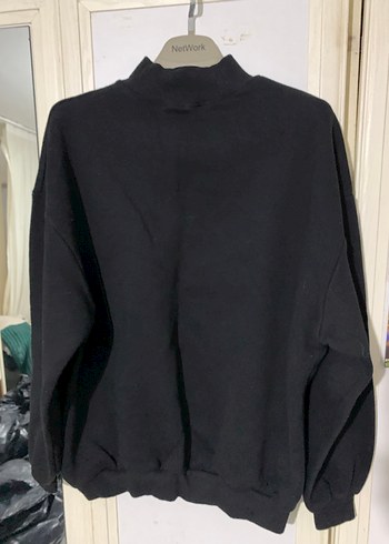 Siyah Uzun Kollu Kadın Sweatshirt - Görsel 4