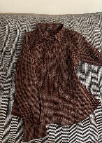 Bele oturan Vintage gömlek - Görsel 4