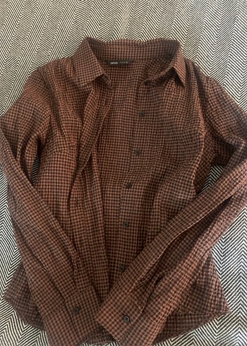 Bele oturan Vintage gömlek - Görsel 5