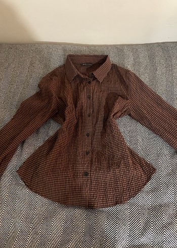 Bele oturan Vintage gömlek - Görsel 2