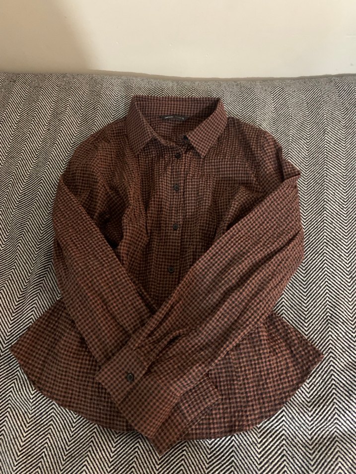 Bele oturan Vintage gömlek - Görsel 3