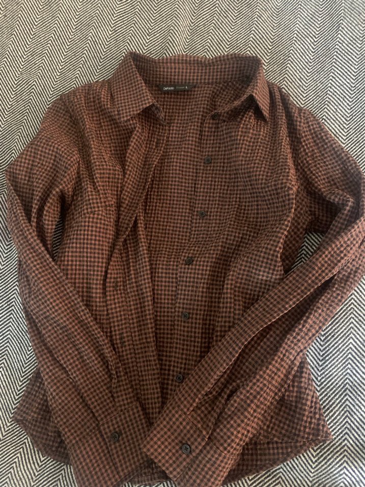 Bele oturan Vintage gömlek - Görsel 5