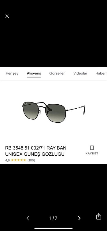 Ray ban güneş gözlüğü