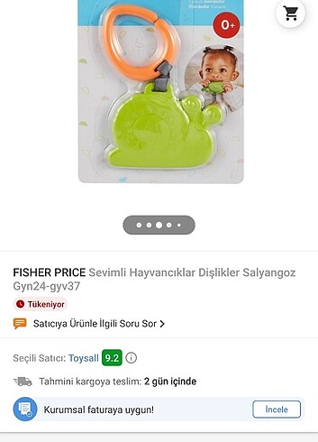  Beden Fisher Price Salyangoz Dişlik 