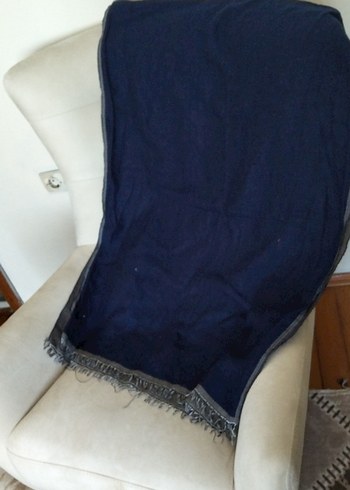 Lacivert Düz Desen Battaniye - Görsel 2