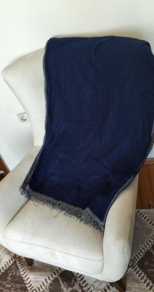 Lacivert Düz Desen Battaniye - Görsel 2