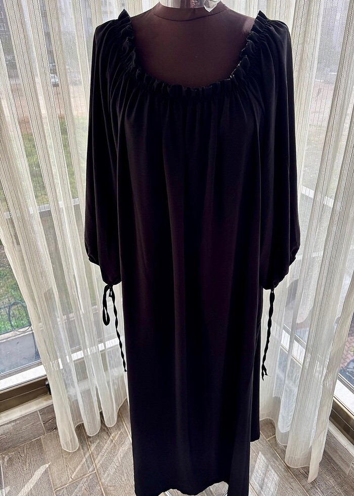 SİYAH HAMİLE ELBİSESİ - Görsel 2