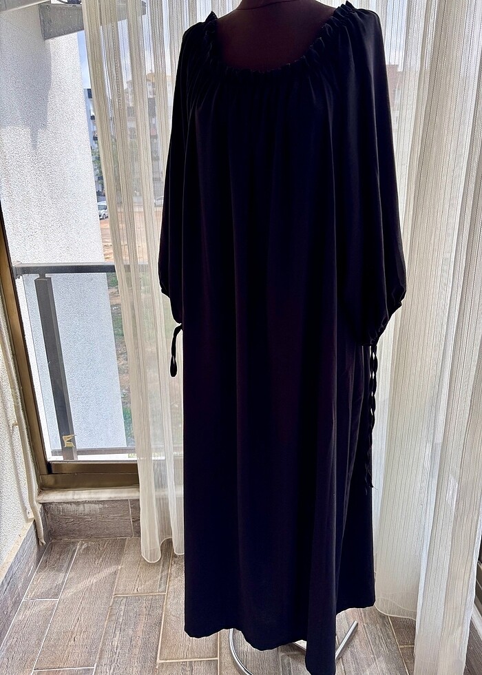 SİYAH HAMİLE ELBİSESİ - Görsel 4