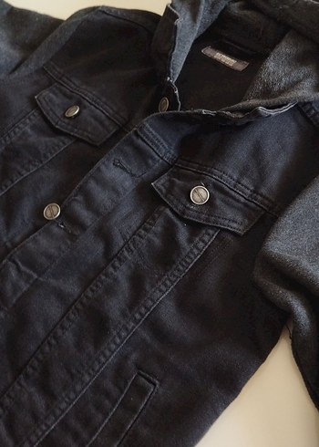 LC Waikiki Erkek Siyah Biker Rozet - Görsel 3