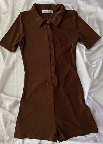 Urban Kahverengi Kısa Jumpsuit Tulum