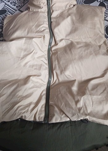 Gri Yüksek Yakalı Kadın Şişme Yelek - Görsel 2