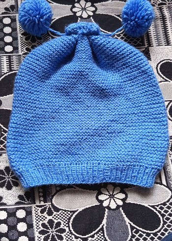 Kırmızı Siyah Örgü Kadın Bere - Görsel 2