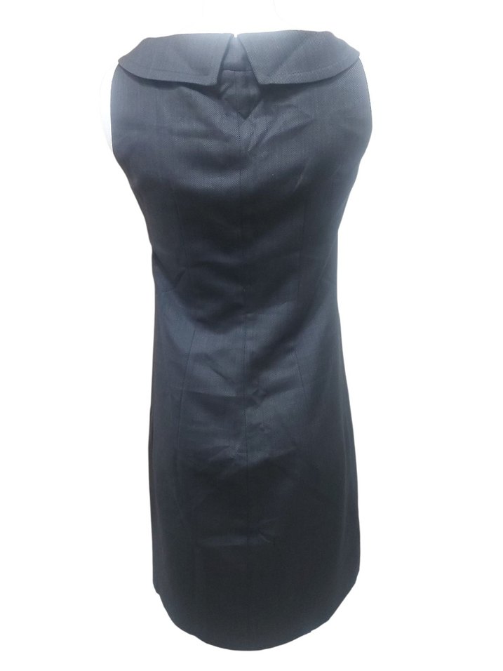 Siyah Kolsuz Midi Kalem Elbise - Görsel 2