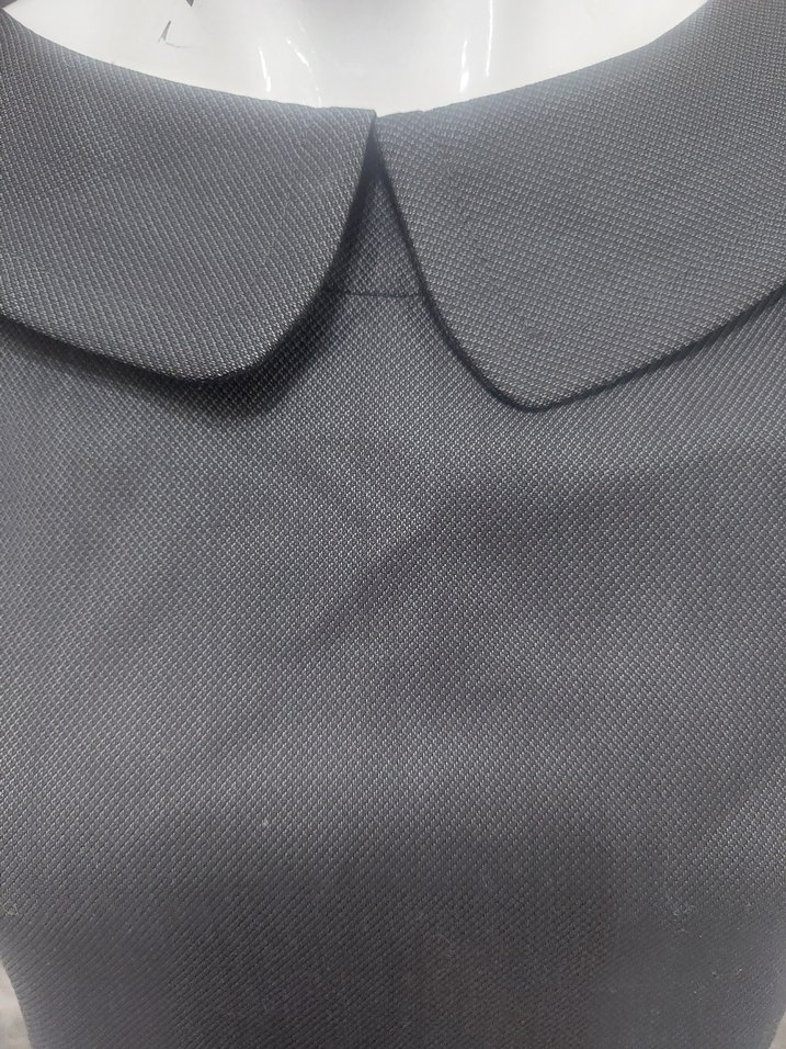 Siyah Kolsuz Midi Kalem Elbise - Görsel 3