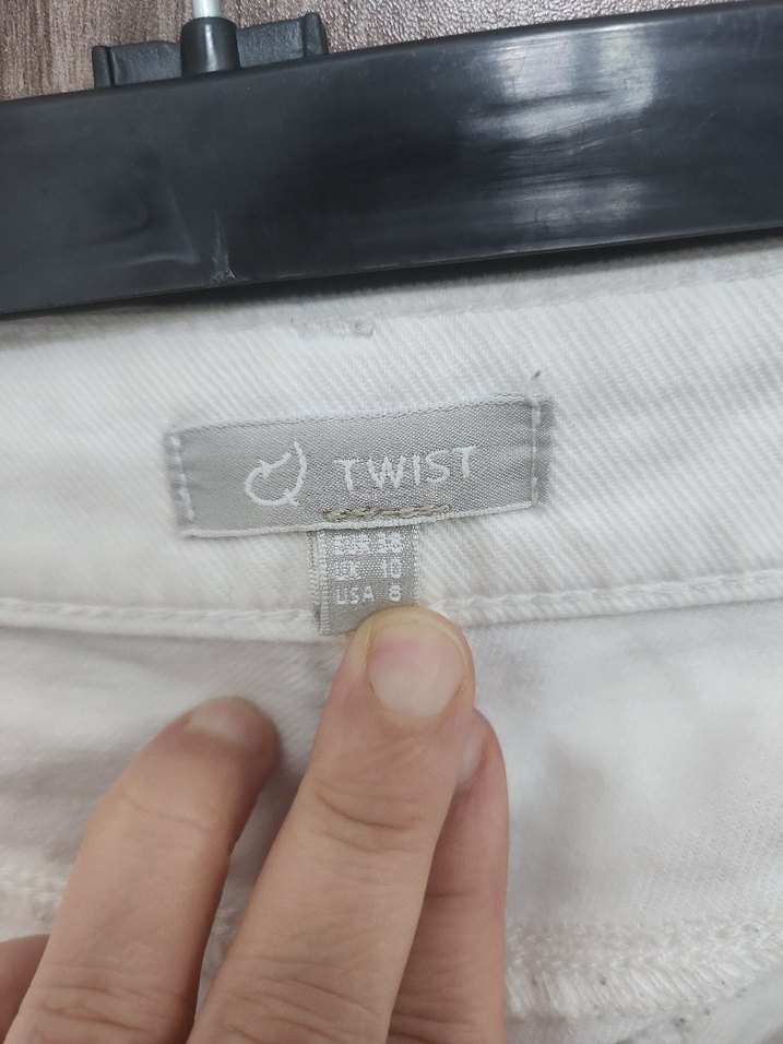 Beyaz Kadın Kot Pantolon TWIST - Görsel 2