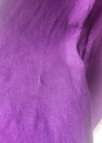 Kadın Mor Dar Kesim Parlak Pantolon - Görsel 3