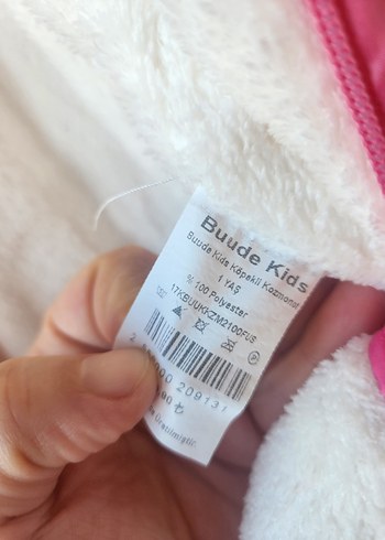 Pembe Kürklü Kapüşonlu Bebek Tulumu - Görsel 4