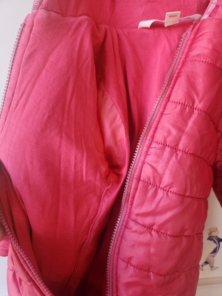 Pembe Parlak Fermuarlı Bebek Kız Tulumu - Görsel 4