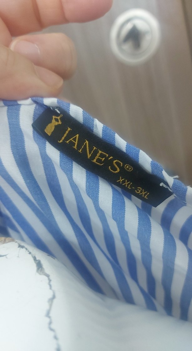 Mavi Çizgili Pilili Uzun Elbise - Görsel 2