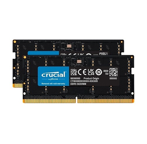 Crucial 32GB Kit (2X16GB) Ddr5 4800 Sodımm CL40