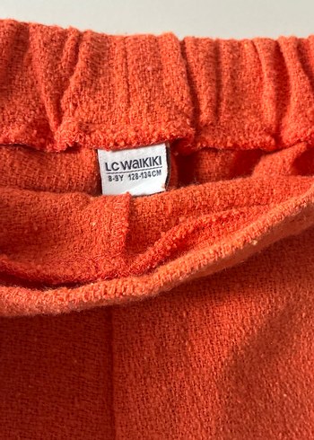 Kız Çocuk Kırmızı Dantelli Denim Şort - Görsel 2