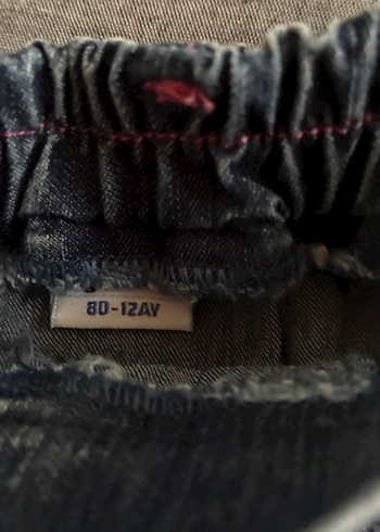 Nakışlı Fırfırlı Pembe Kot Etek - Görsel 2