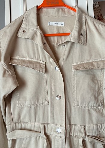 Mongo Bej Keten Kadın Uzun Tulum - Görsel 3